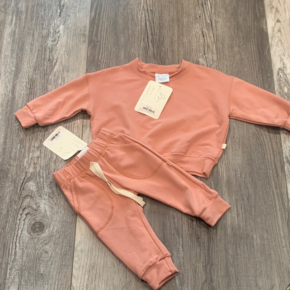Jax & Lennon Pink Dawn Terry Set